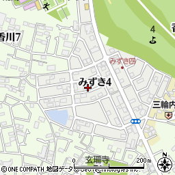 神奈川県茅ヶ崎市みずき4丁目12-8周辺の地図