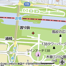 愛知県一宮市光明寺渡り前周辺の地図