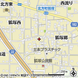 愛知県一宮市北方町北方狐塚前周辺の地図