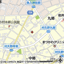 愛知県江南市村久野町九郷周辺の地図