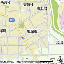 愛知県一宮市北方町北方（狐塚東）周辺の地図