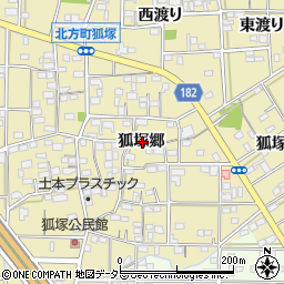 愛知県一宮市北方町北方狐塚郷周辺の地図