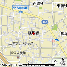 愛知県一宮市北方町北方（狐塚郷）周辺の地図