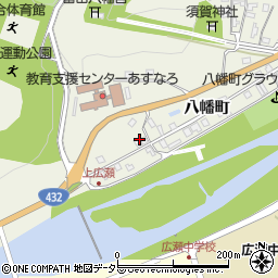 島根県安来市広瀬町広瀬（八幡町）周辺の地図