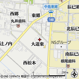 愛知県一宮市北方町中島大道東47周辺の地図