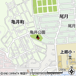 亀井公園周辺の地図