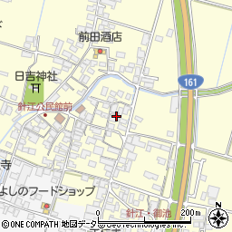 滋賀県高島市新旭町針江周辺の地図