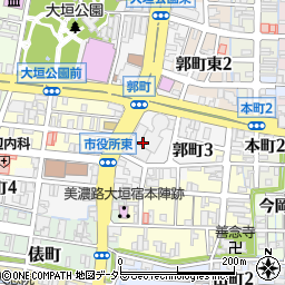 株式会社大垣共立銀行　株式会社ＯＫＢビジネス周辺の地図
