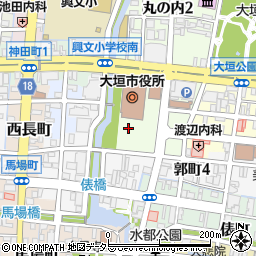 十六銀行大垣市役所 ＡＴＭ周辺の地図