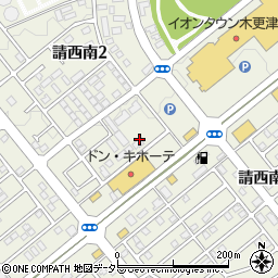 千葉県木更津市請西南周辺の地図