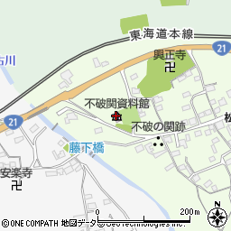 関ケ原町役場　不破関資料館周辺の地図