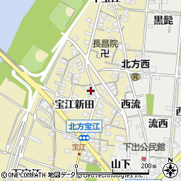 愛知県一宮市北方町北方宝江新田38周辺の地図