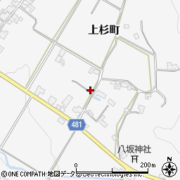 京都府綾部市上杉町小嶋周辺の地図