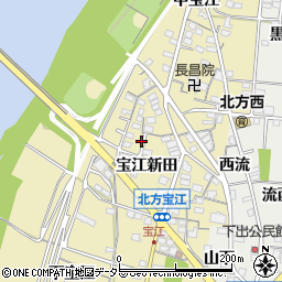 愛知県一宮市北方町北方宝江新田周辺の地図