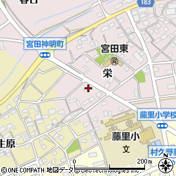 愛知県江南市宮田神明町栄27周辺の地図