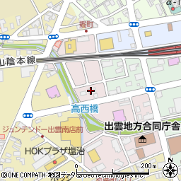 中央ホーム株式会社　出雲営業所周辺の地図