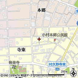 愛知県江南市村久野町寺東119周辺の地図