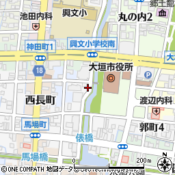 岐阜県大垣市西外側町2丁目5周辺の地図