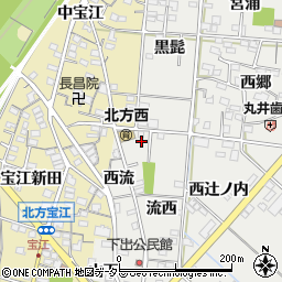 愛知県一宮市北方町中島流西13周辺の地図