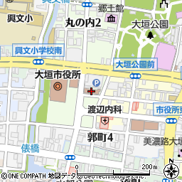 大垣消防組合中消防署分駐所周辺の地図