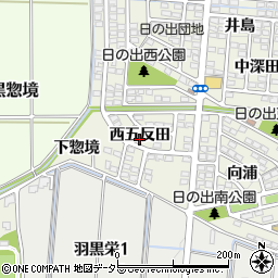 愛知県犬山市羽黒西五反田周辺の地図