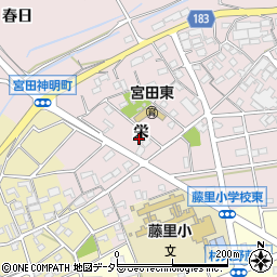愛知県江南市宮田神明町（栄）周辺の地図