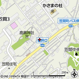 神奈川県横浜市栄区笠間周辺の地図