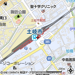 岐阜県土岐市周辺の地図