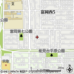 神奈川県横浜市金沢区富岡西5丁目周辺の地図