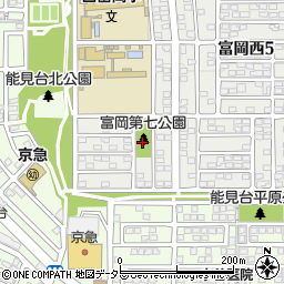 富岡第七公園周辺の地図