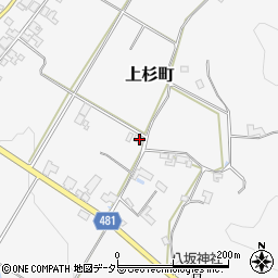 京都府綾部市上杉町小嶋口33-1周辺の地図