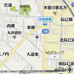 愛知県一宮市北方町中島大道東1687周辺の地図