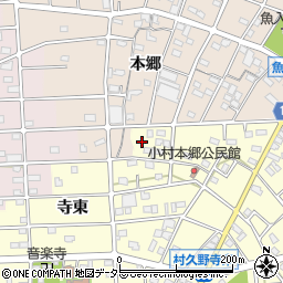 愛知県江南市村久野町寺東104周辺の地図
