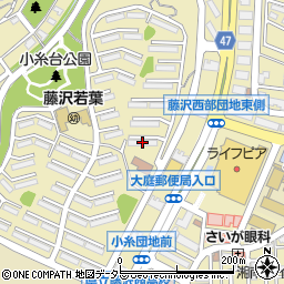 湘南西部住宅２－１２号棟周辺の地図