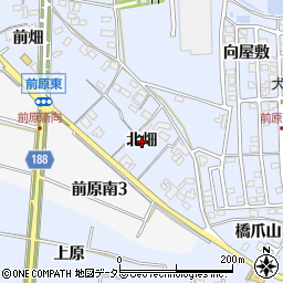 愛知県犬山市前原北畑周辺の地図
