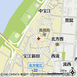 愛知県一宮市北方町北方宝江周辺の地図