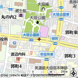 大垣城ホール周辺の地図