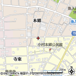 愛知県江南市村久野町寺東105周辺の地図