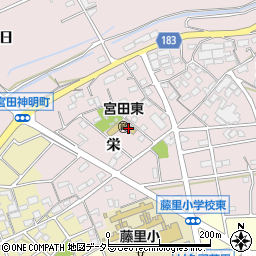 江南市役所　宮田東保育園周辺の地図