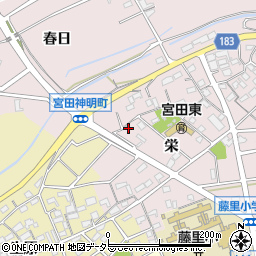 愛知県江南市宮田神明町栄183周辺の地図