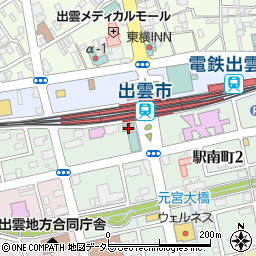 スーパーホテル出雲駅前周辺の地図