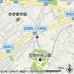 【駐車位置間違い注意】N横浜市栄区笠間2-22周辺の地図