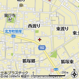 愛知県一宮市北方町北方西六反周辺の地図