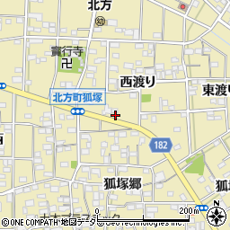 愛知県一宮市北方町北方西渡り前周辺の地図