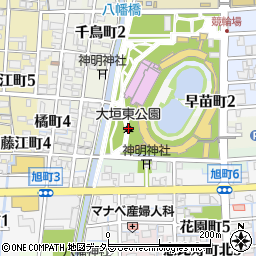 大垣東公園周辺の地図