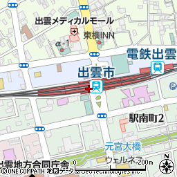 出雲の國麺家 JR出雲市駅店周辺の地図