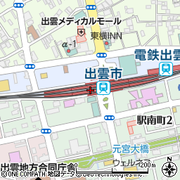 島根県出雲市周辺の地図