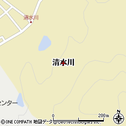 鳥取県南部町（西伯郡）清水川周辺の地図