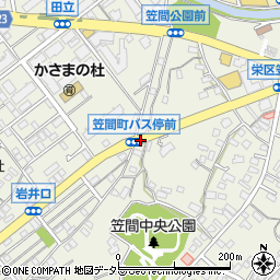 笠間町周辺の地図