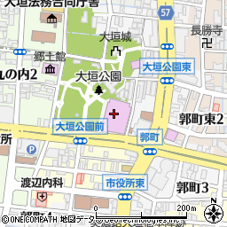 大垣城ホール周辺の地図